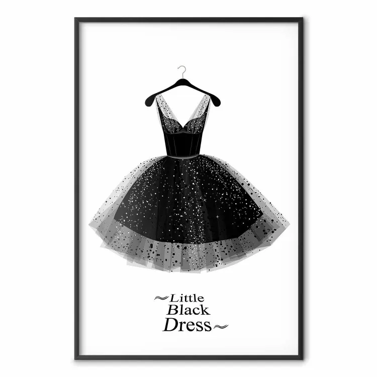 Little Black Dress - black and white composition with English texts