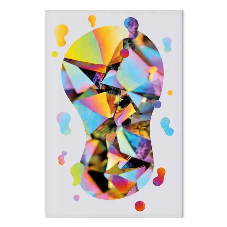 Rainbow abstraction - colorful shape with non-obvious geometry