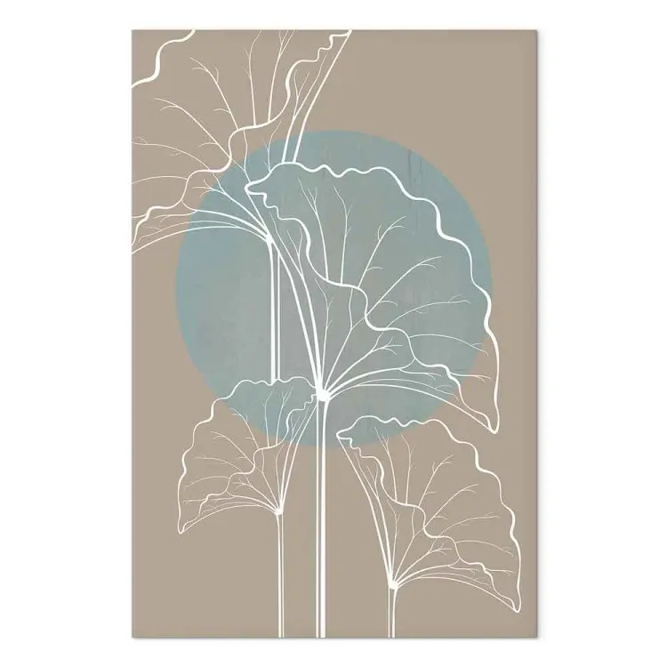 Floral Harmony (1-part) - Plant Motif in Japandi Style