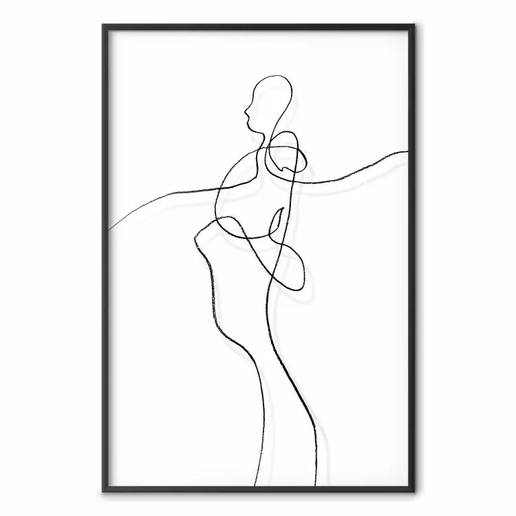 My Soul - black and white minimalist composition with a human silhouette
