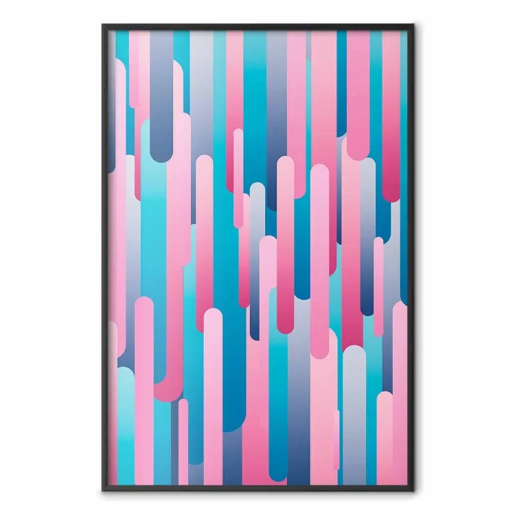 Colorful Pistons - modern abstraction in multicolored rounded stripes