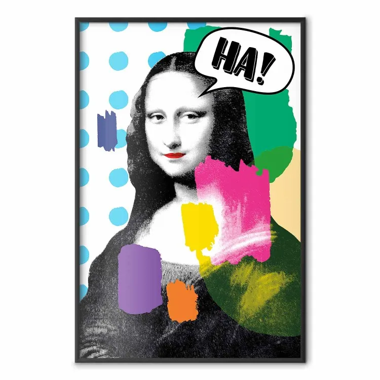 Mona Lisa Pop Art - portrait of a woman in an abstract colorful motif