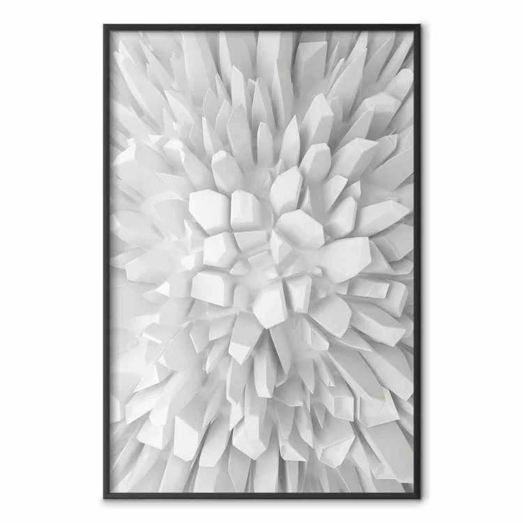 Icy Love - abstract white rocks of various sizes with 3D effect