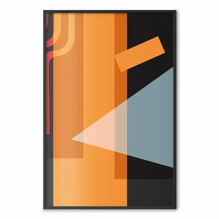 Neons - abstract composition of geometric figures on a black background