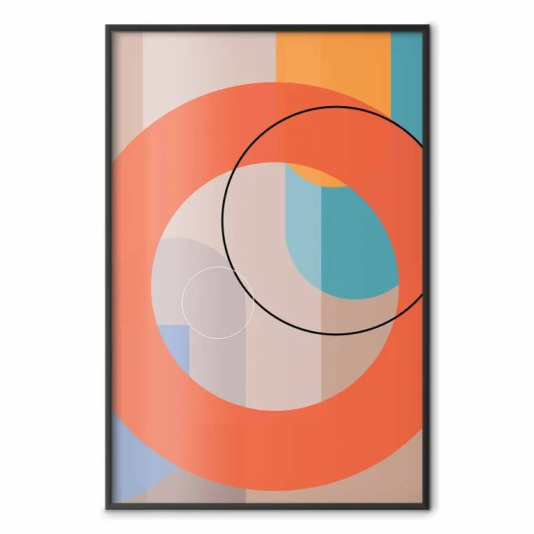 Orange Chocolate - colorful composition with abstract figures