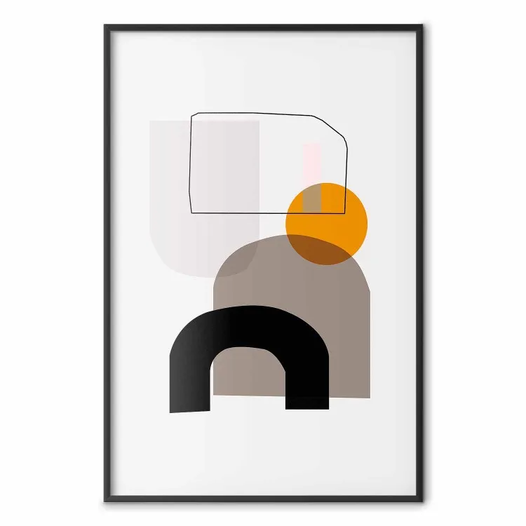 Primitive Man - abstract geometric figures on a light background