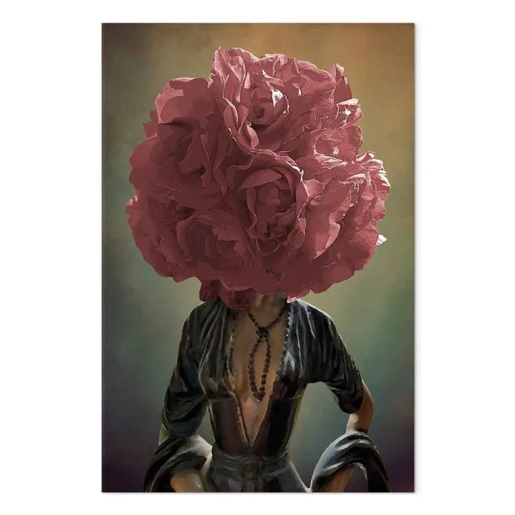 Floral Thoughts (1-part) vertical - abstraction with a botanical motif