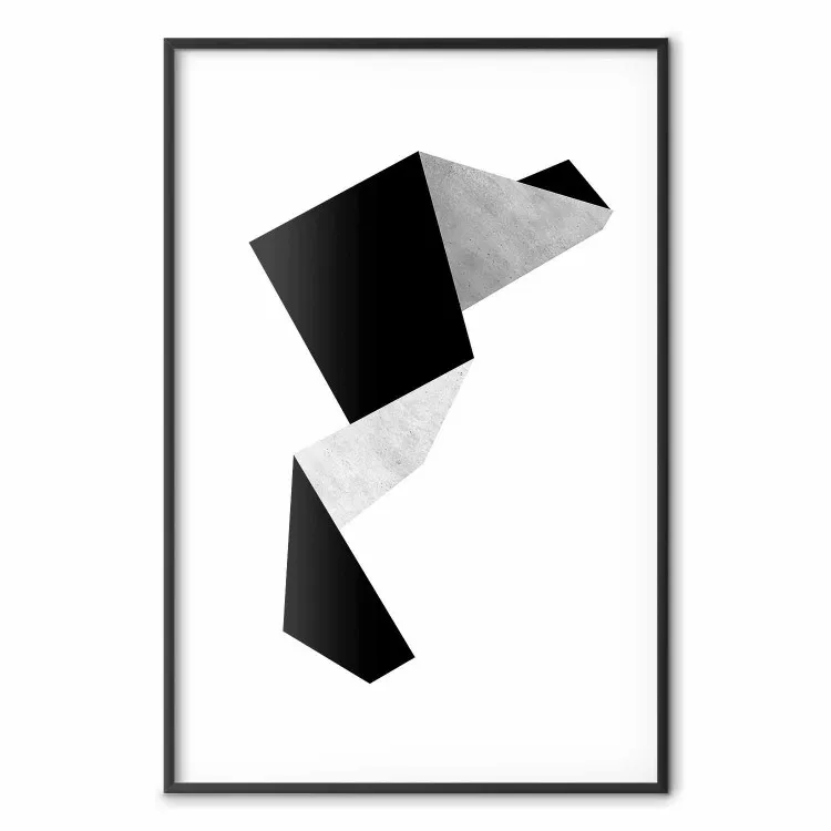Module - black and white abstract geometric figure on a light background