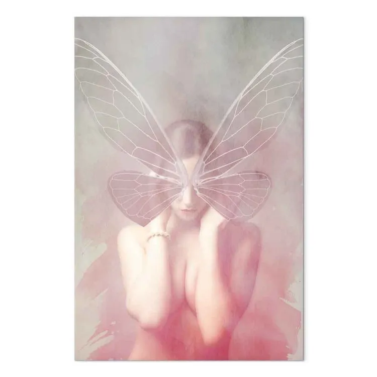 Night Butterfly (1-part) vertical - female nude with butterfly wings