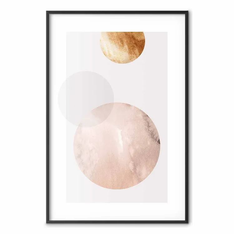 Dance with Gravity - composition of geometric figures on a white background