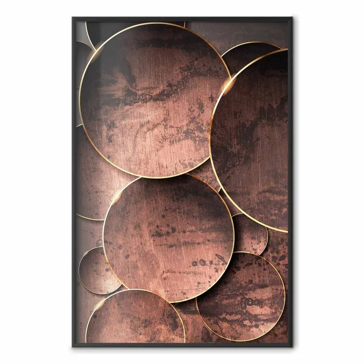 Sounds of Nature - unique composition with brown circles of metal texture