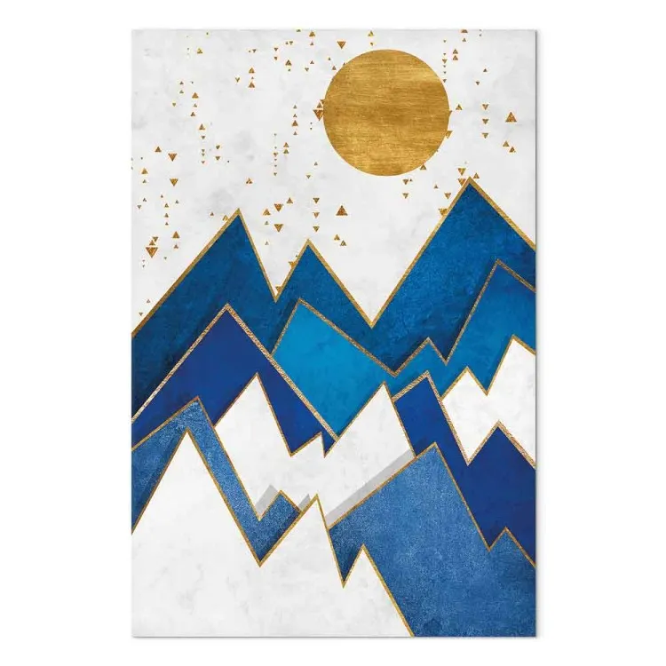 Snowy Peaks (1-part) vertical - abstract mountain landscape