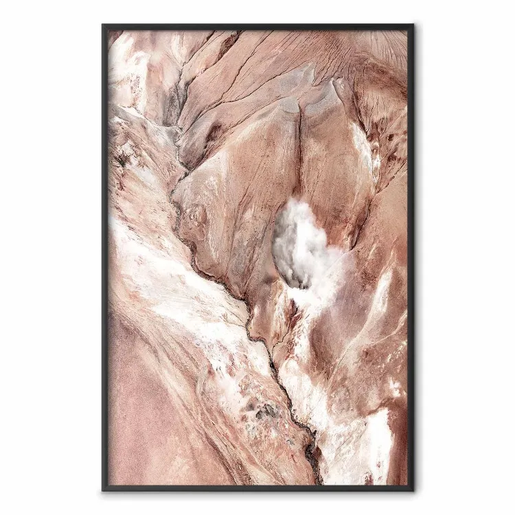 Meanders - composition of abstract landscape of cracked light rocks