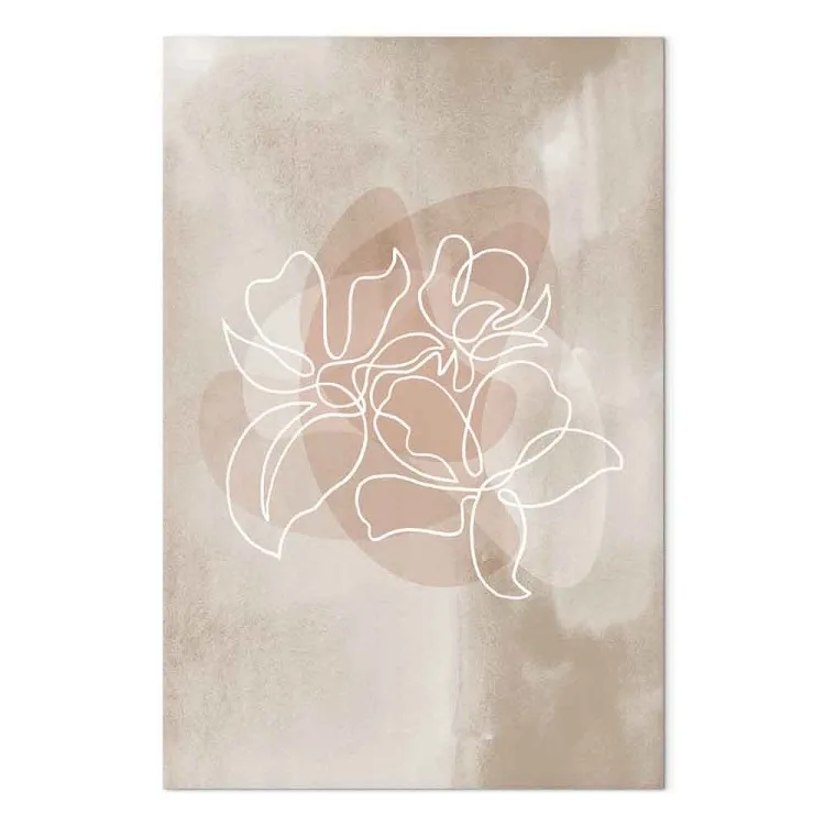 Blossom of Scent (1-piece) Vertical - abstract floral line art