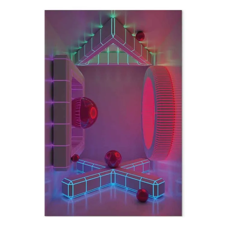 Four Walls (1-piece) Vertical - futuristic colorful figures