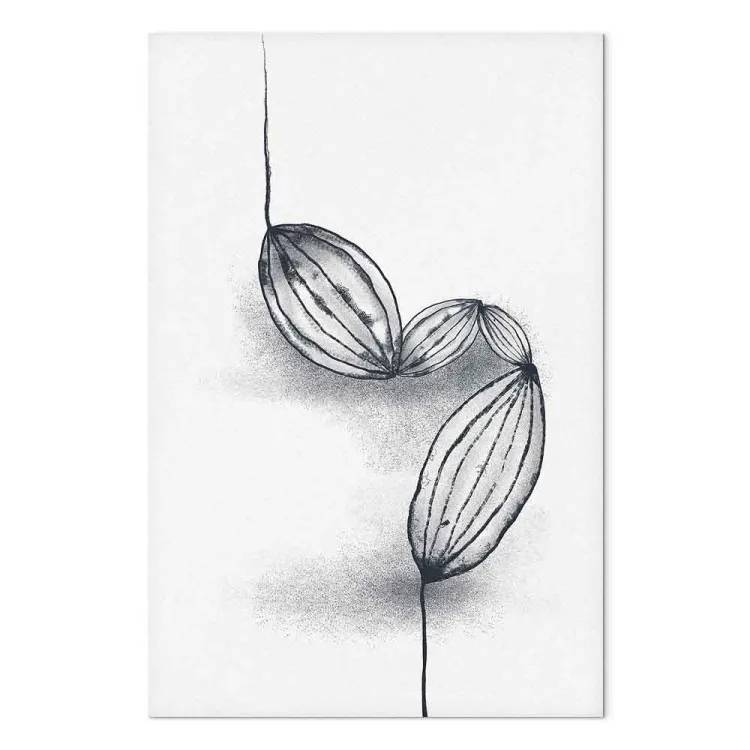Cocoa Beans (1-piece) Vertical - black and white still life