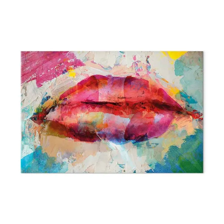 Artistic Lips (1-piece) Wide - abstraction of colorful lips
