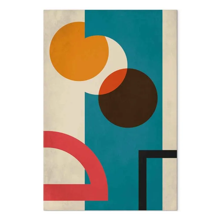 Colourful geometry - modernistic abstraction with colourful figures