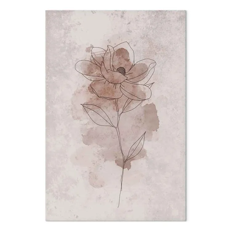Flower of Joy (1-piece) Vertical - lineart of an abstract plant