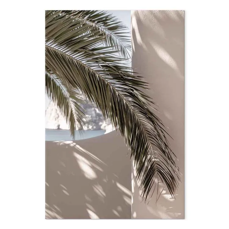 Terrace with a View (1-piece) Vertical - palm tree leaf in Morocco