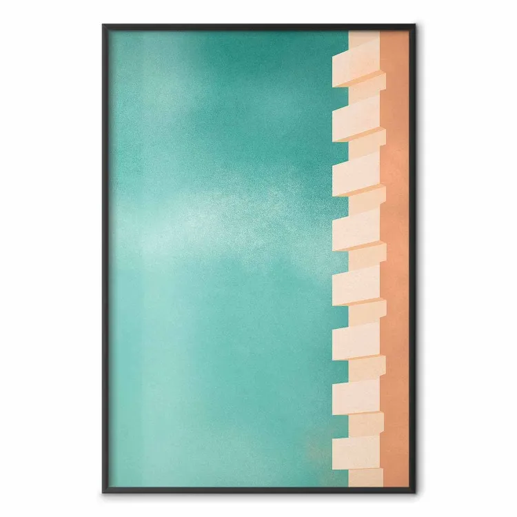 Northern Balconies - architecture of a pastel-colored wall against a bright sky
