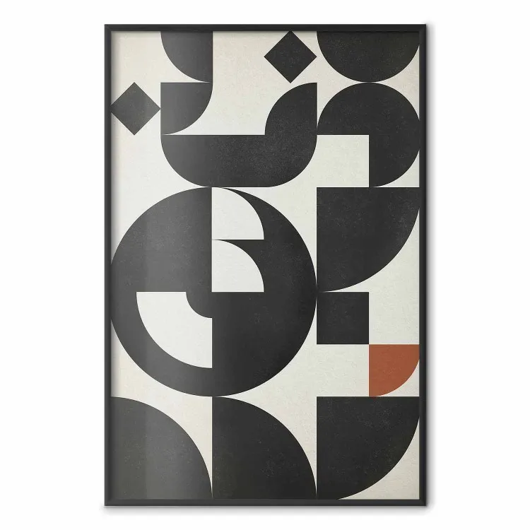 Great Waves - abstract composition of black geometric figures