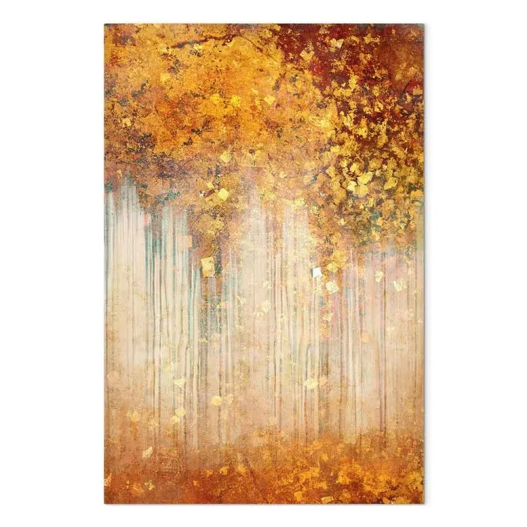 Apparition (1-piece) Vertical - abstract golden leaf texture