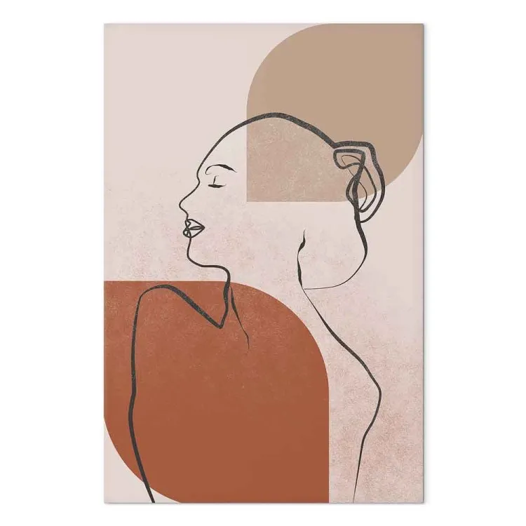 Linear feminine act - abstract, minimalist portrait