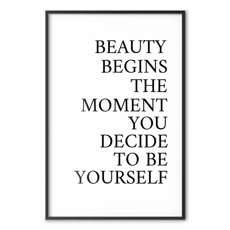 Decide for Yourself - black and white composition with English text