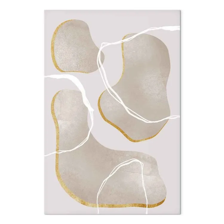 Fragments of Gray Marble - Beige Abstraction in Scandi Boho style
