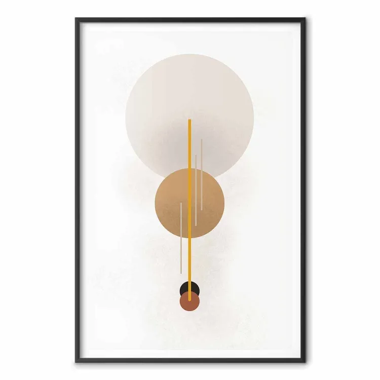 Spanish Guitar - simple geometric abstraction with circles and a light background