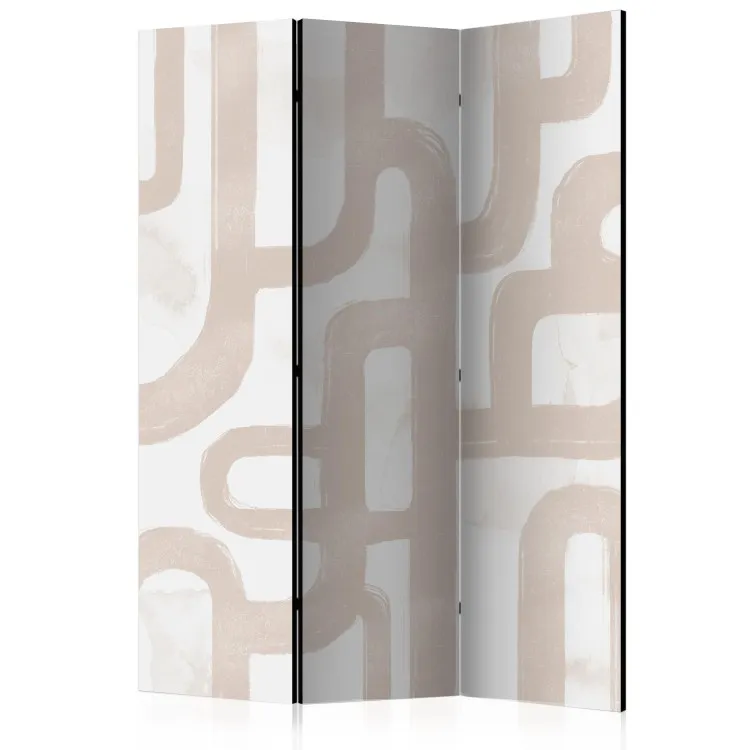 Path of Abstraction (3-piece) - Simple composition in beige color