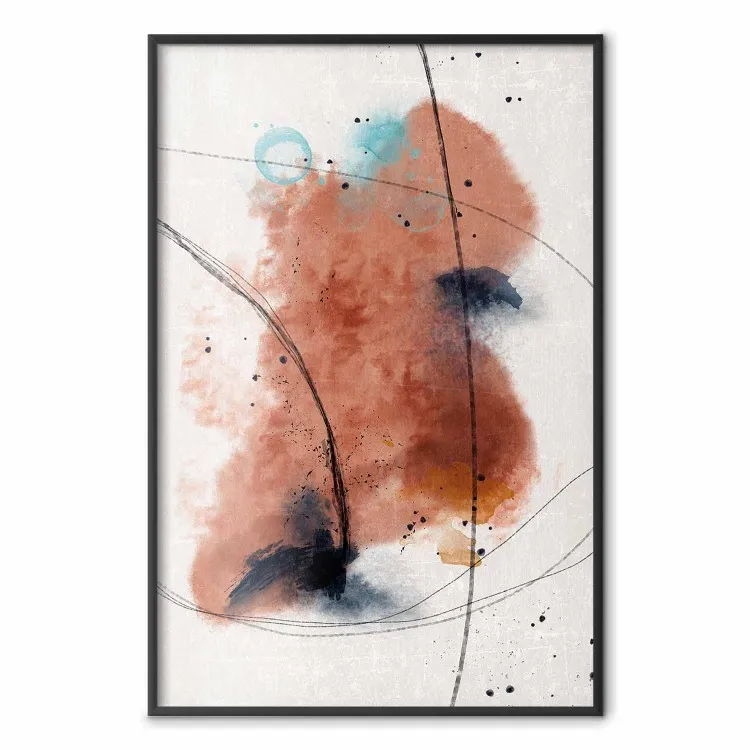 Secret of the Future - artistic watercolor abstraction in blotches