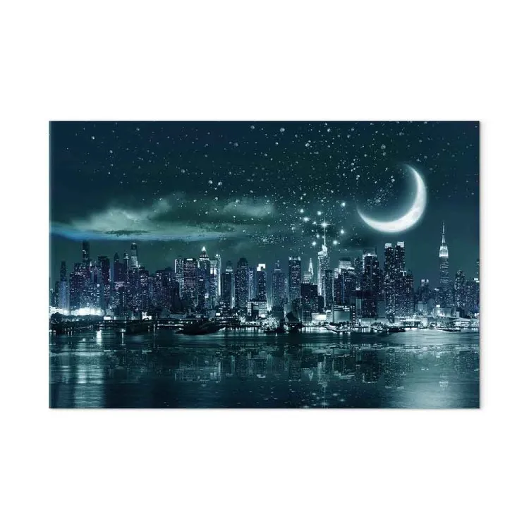 Moon over Manhattan (1-piece) Wide - New York after dark