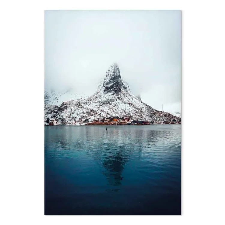 Identity of Beauty (1-piece) Vertical - winter landscape with mountain over water