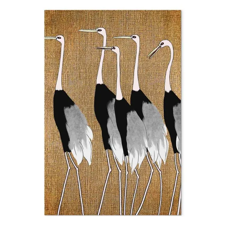 Asian Cranes (1-piece) Vertical - birds in Japanese style