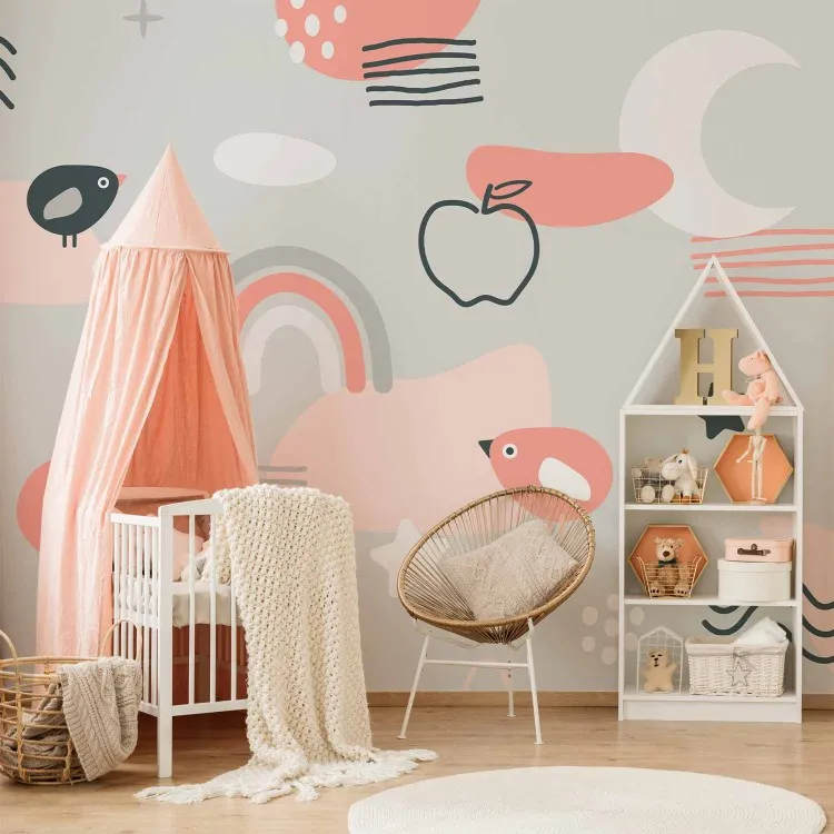 Children's minimalism - abstract composition with patterns for children