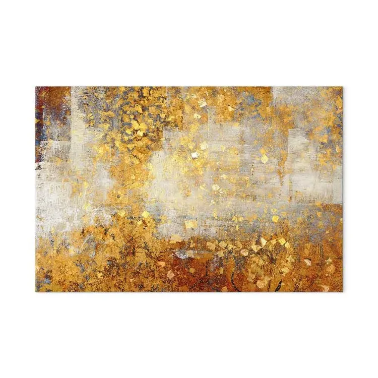 Golden Wildness (1-piece) Wide - abstraction in warm tones