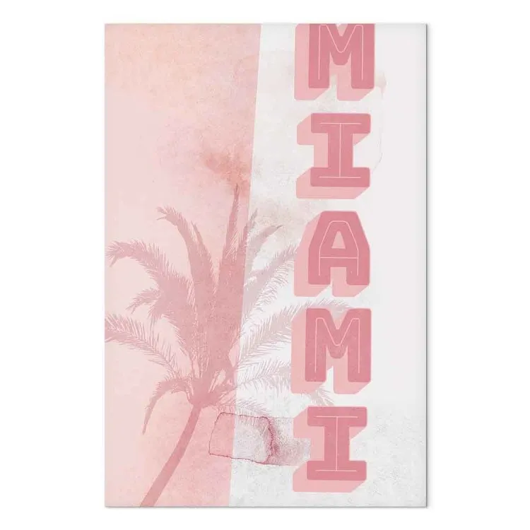 City Neons (1-piece) - pink Miami sign against a tall palm tree
