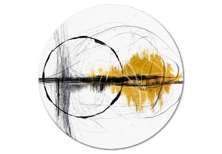 Golden Sunrise - Artistic Abstraction With Irregular Lines
