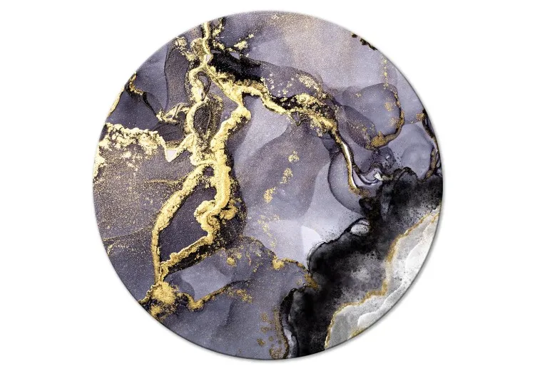 Gold Particles - Shiny Glitter on Spots in Shades of Purple
