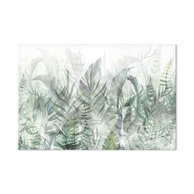 Wild Meadow (1-piece) - delicately outlined leaves on a light background