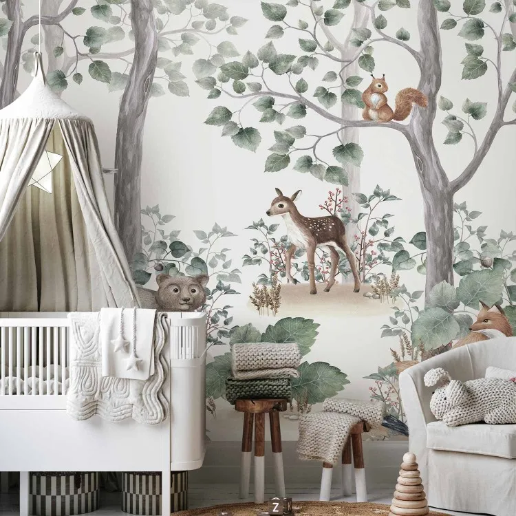 Forest Tale - Watercolor Landscape With Animals for Children