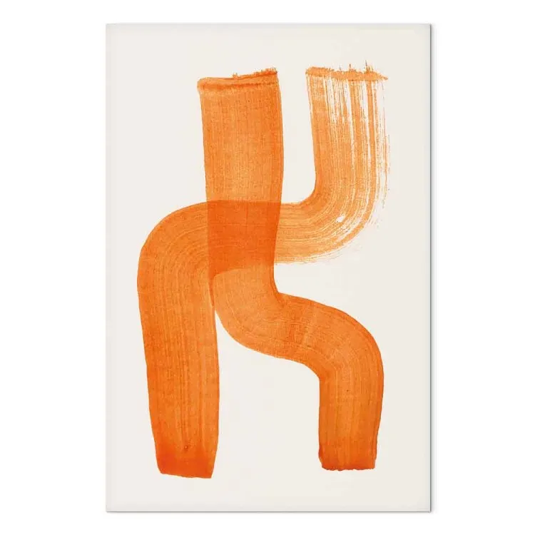 Abstract Composition (1-piece) - duet of orange shapes