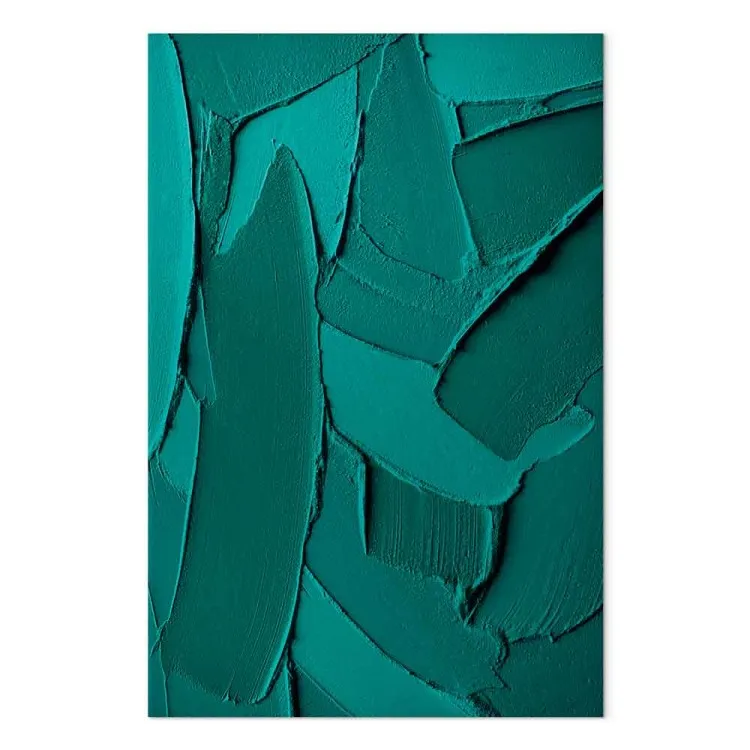 Green Abstraction (1-piece) - emerald brushstrokes