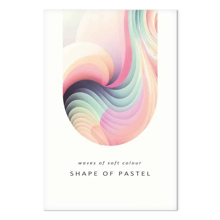 Colorful Abstraction (1-piece) - colorful wave and text on a light background