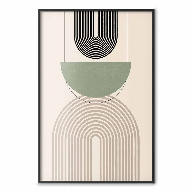 Abstraction - Geometric Forms - Black, Brown and Green