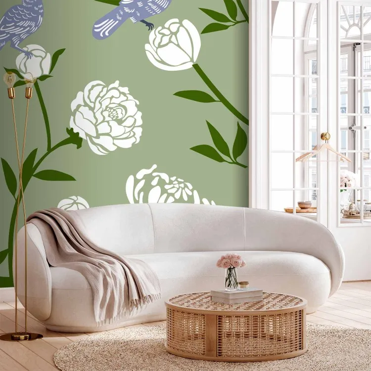 Birds in the Garden - Green Fauna and Flora in the Summer