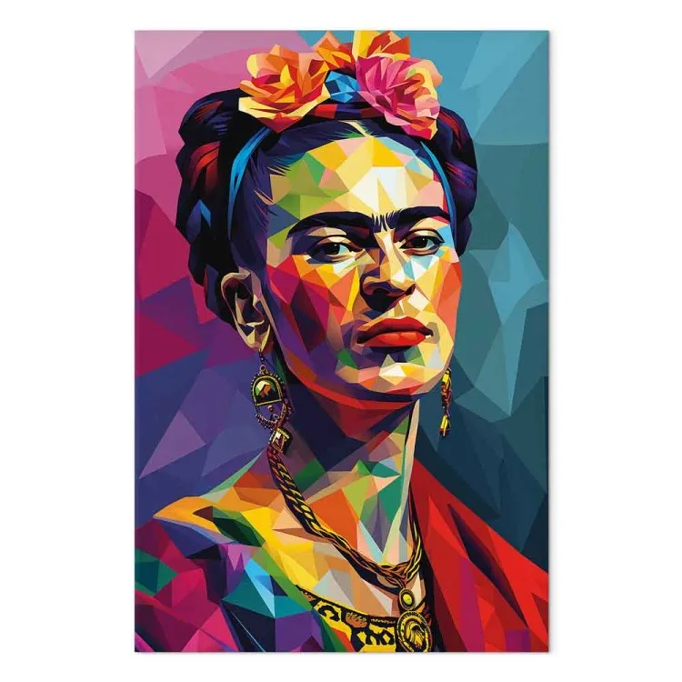 Frida Kahlo - geometrical portrait of the painter in Picasso style