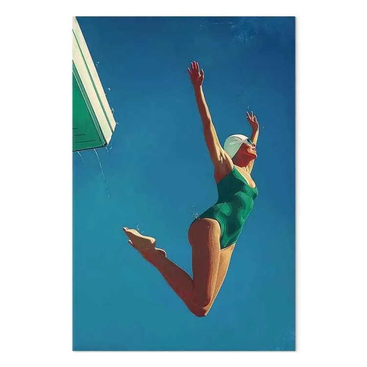 Celestial euphoria - woman jumping from a trampoline against the sky